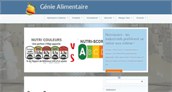 Desktop Screenshot of genie-alimentaire.com